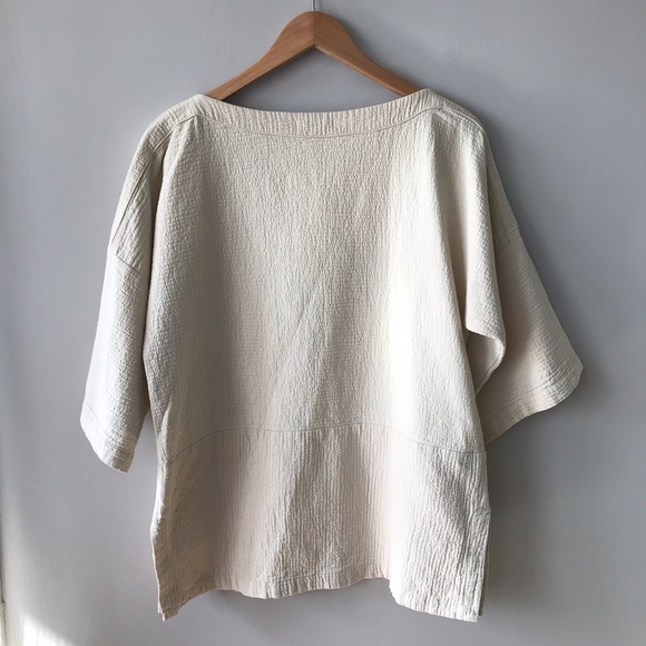 Black Crane Tops Black Crane Quilted Top Cream Poshmark